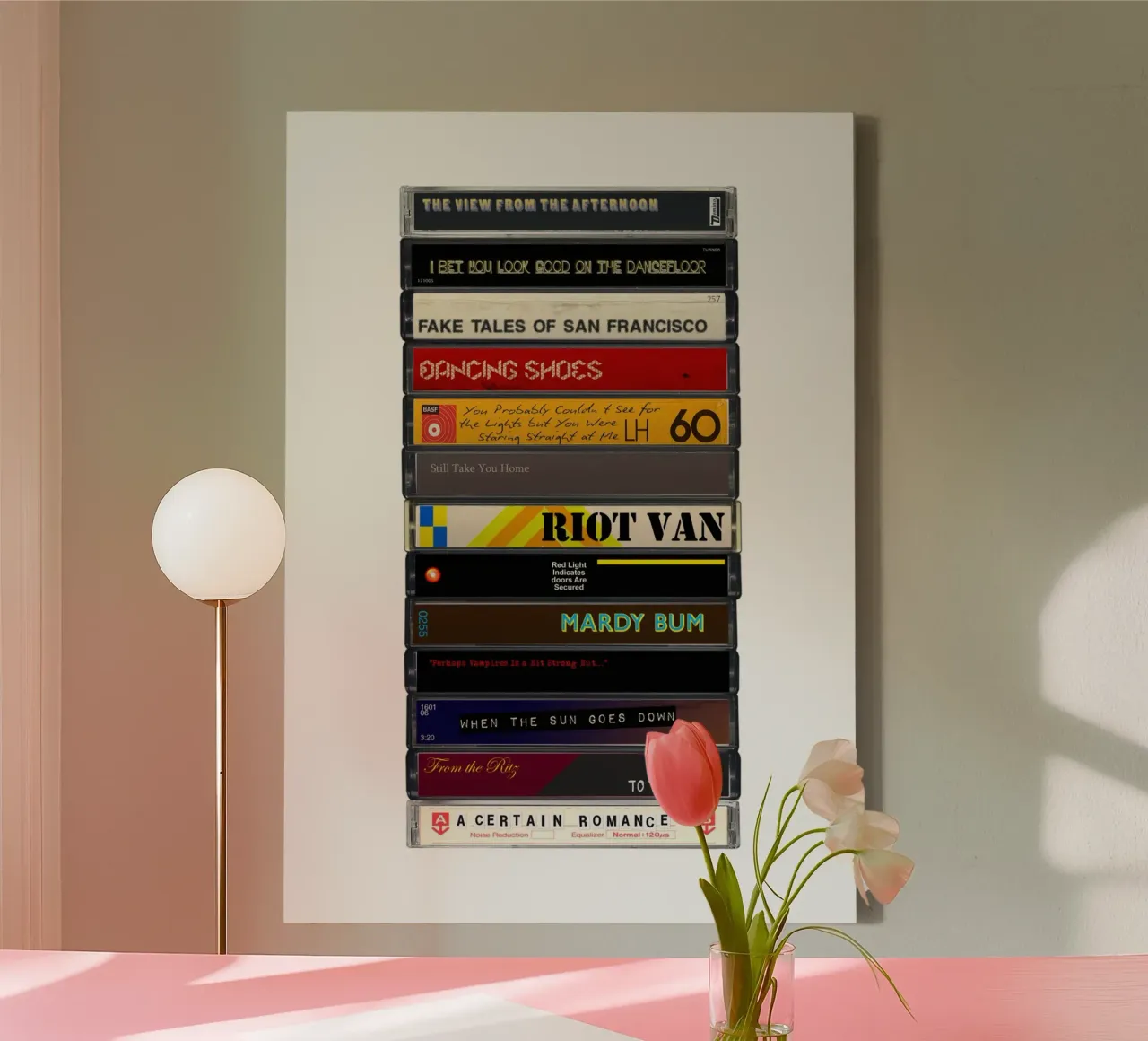 Arctic Monkeys - Whatever People Say I Am - Print canvas met Baklijst van MrMustardPrints