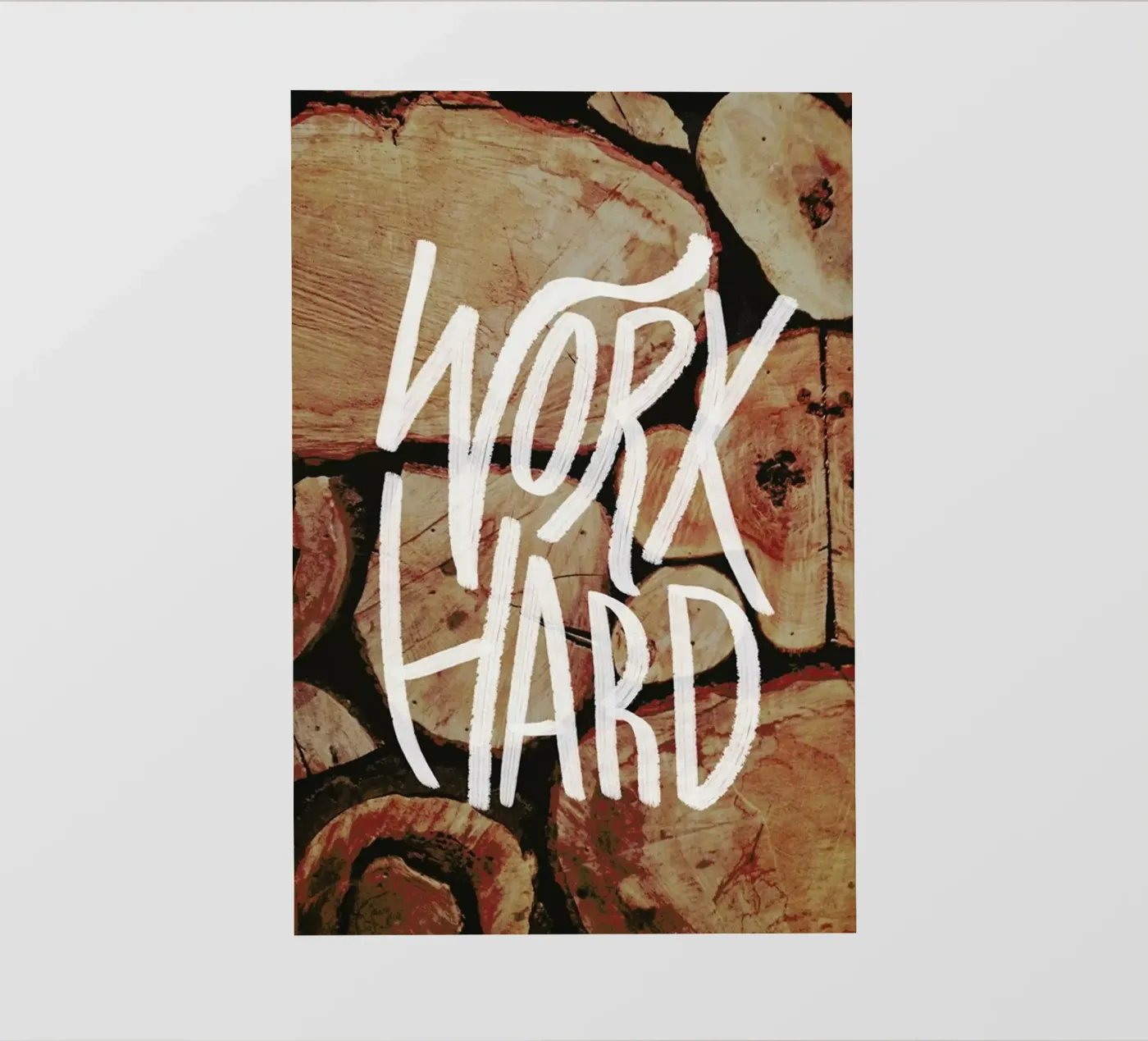Work Hard telo in pvc da Leah Flores