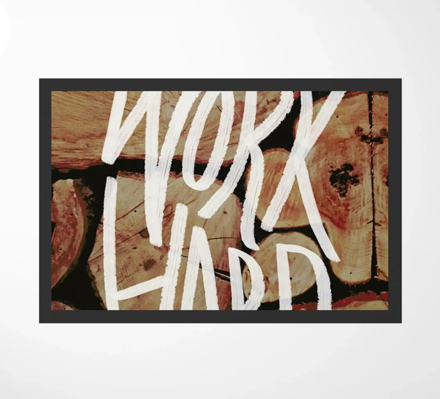 Work Hard deurmat van Leah Flores