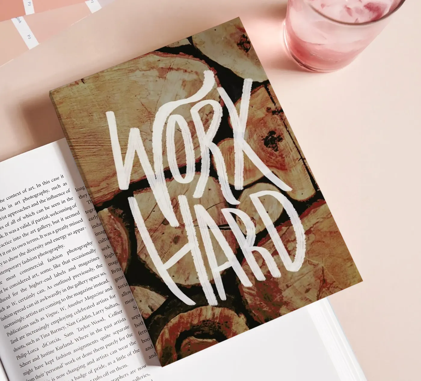 Work Hard notebook by Leah Flores