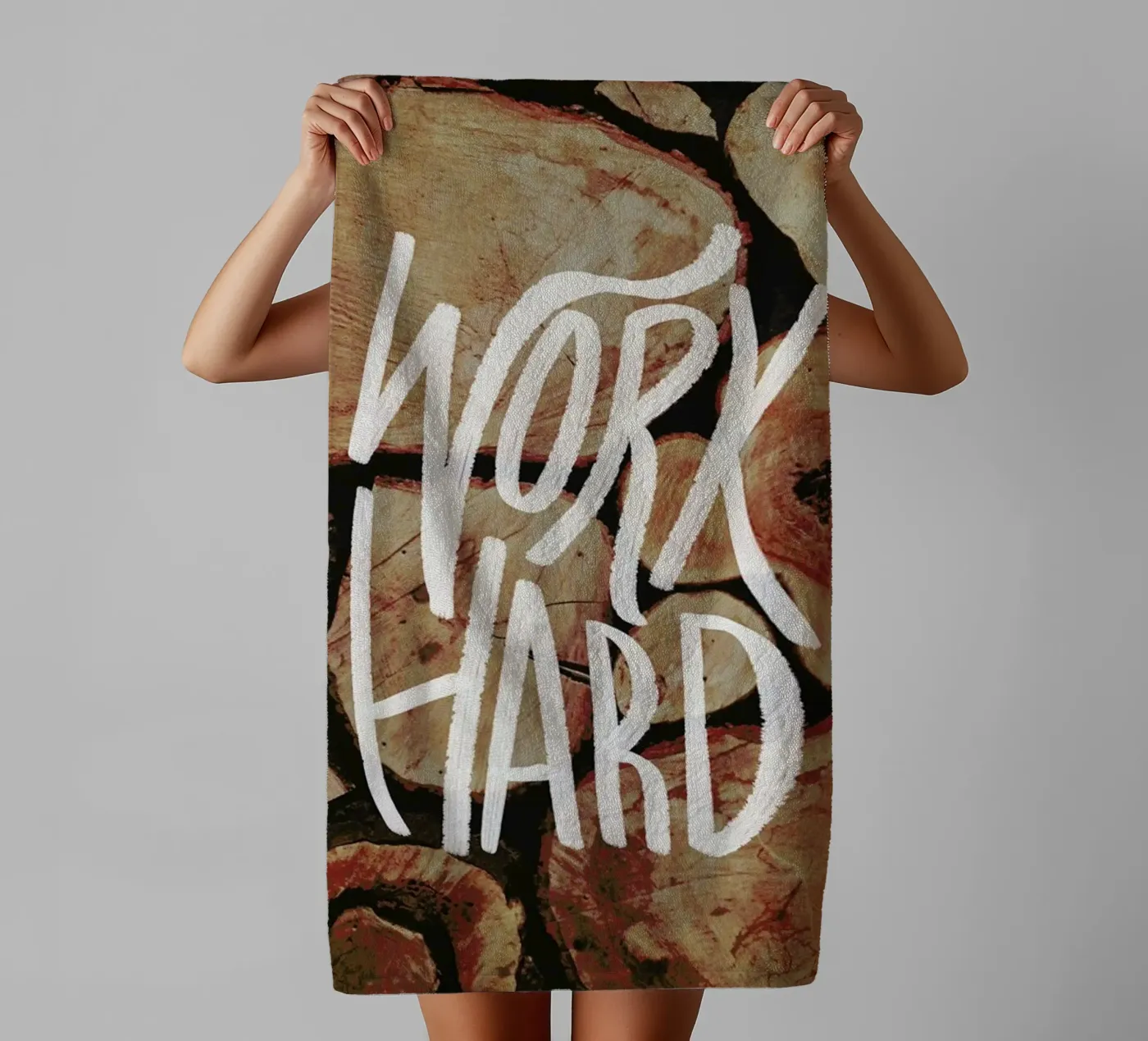 Work Hard badhanddoek van Leah Flores