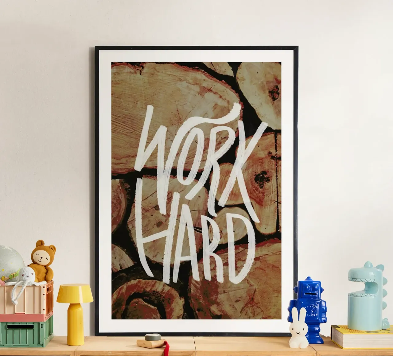 Work Hard poster da Leah Flores