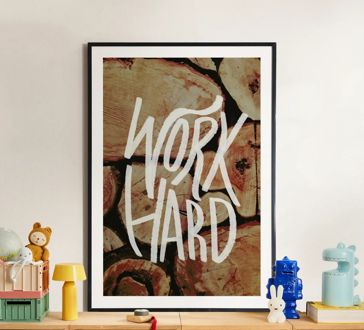 Work Hard poster da Leah Flores