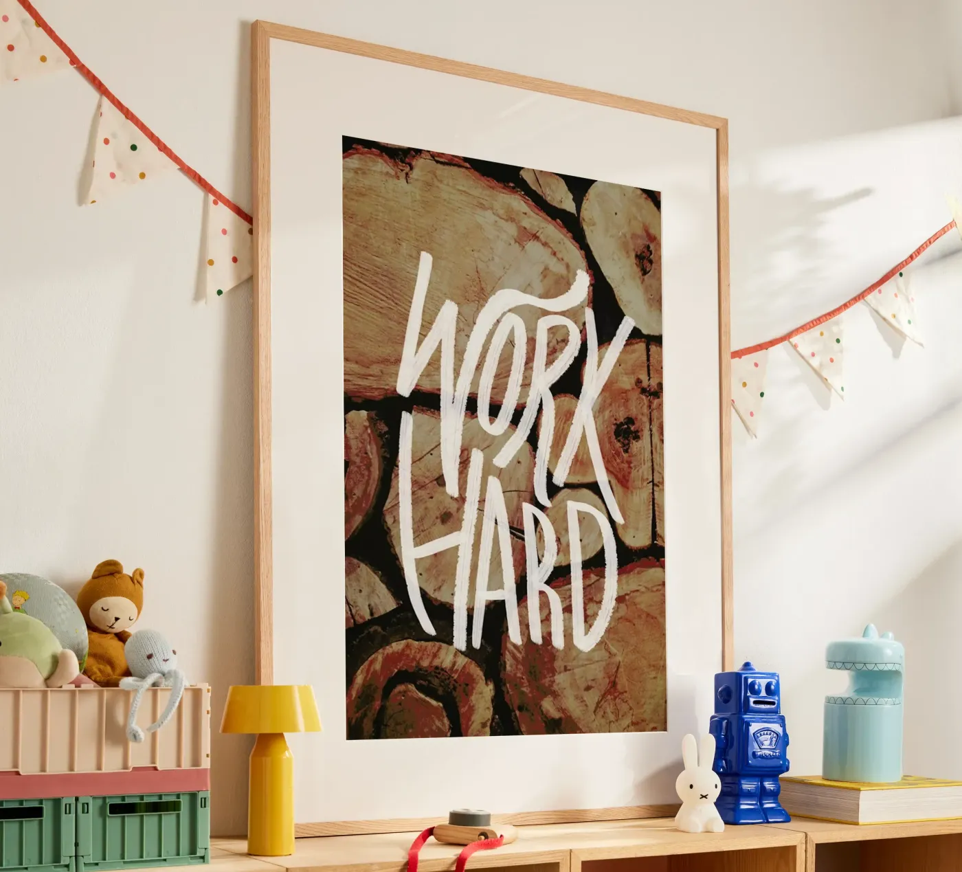 Work Hard poster da Leah Flores