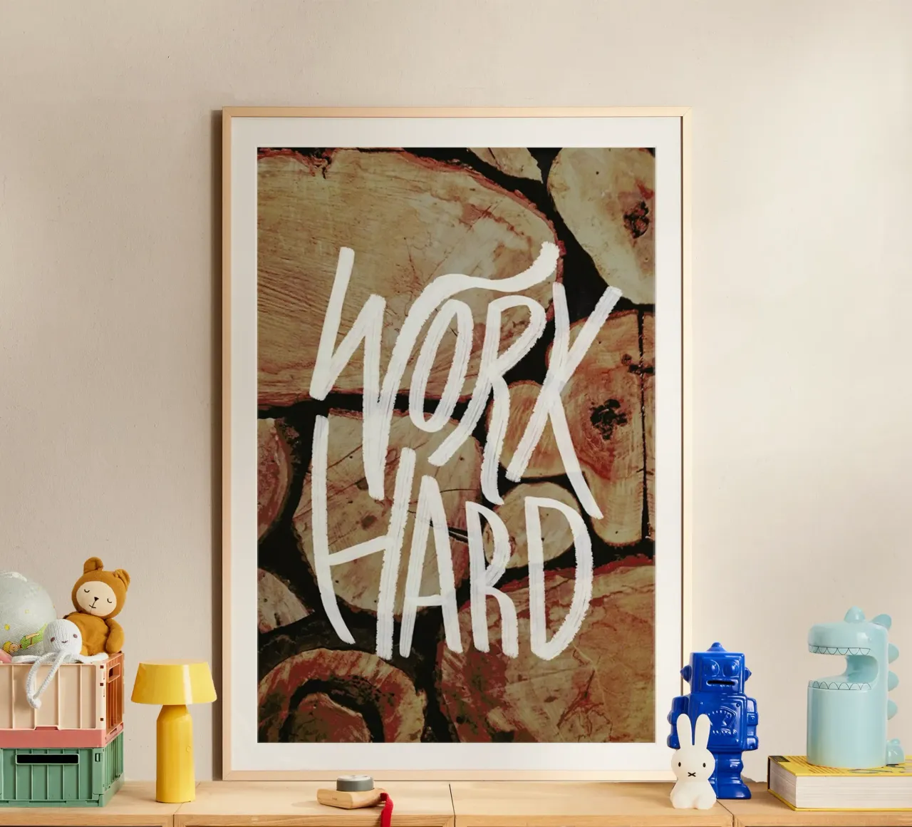 Work Hard poster da Leah Flores