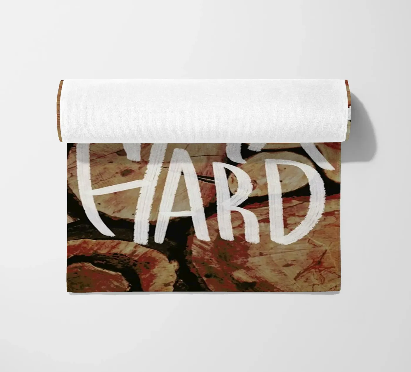 Work Hard beach towel by Leah Flores