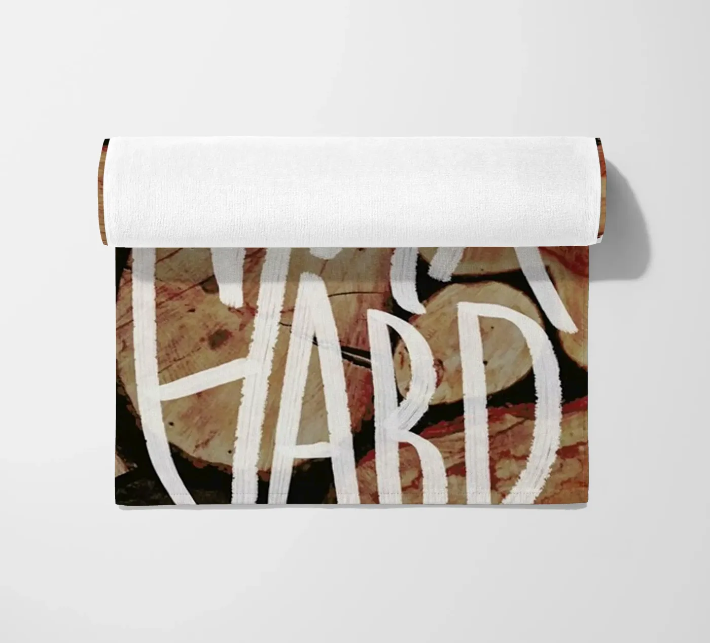 Work Hard beach towel by Leah Flores