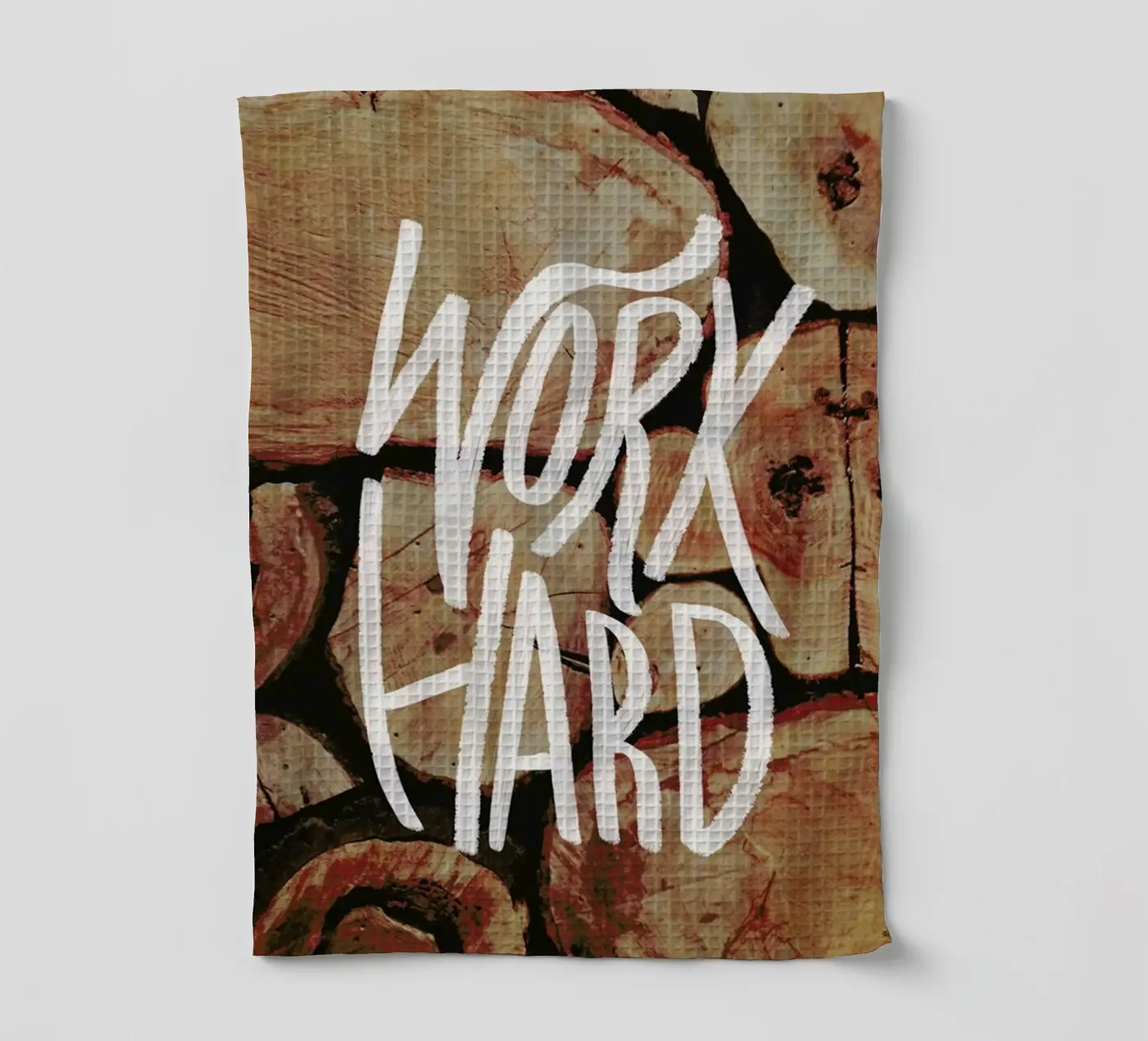 Work Hard torchon de Leah Flores