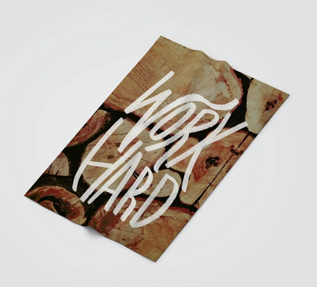 Work Hard coperta in pile da Leah Flores