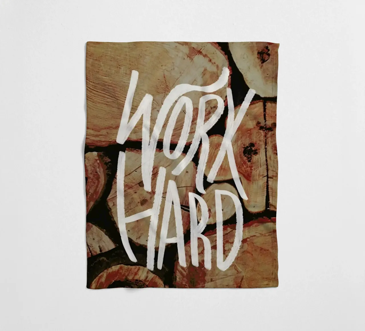 Work Hard coperta in pile da Leah Flores