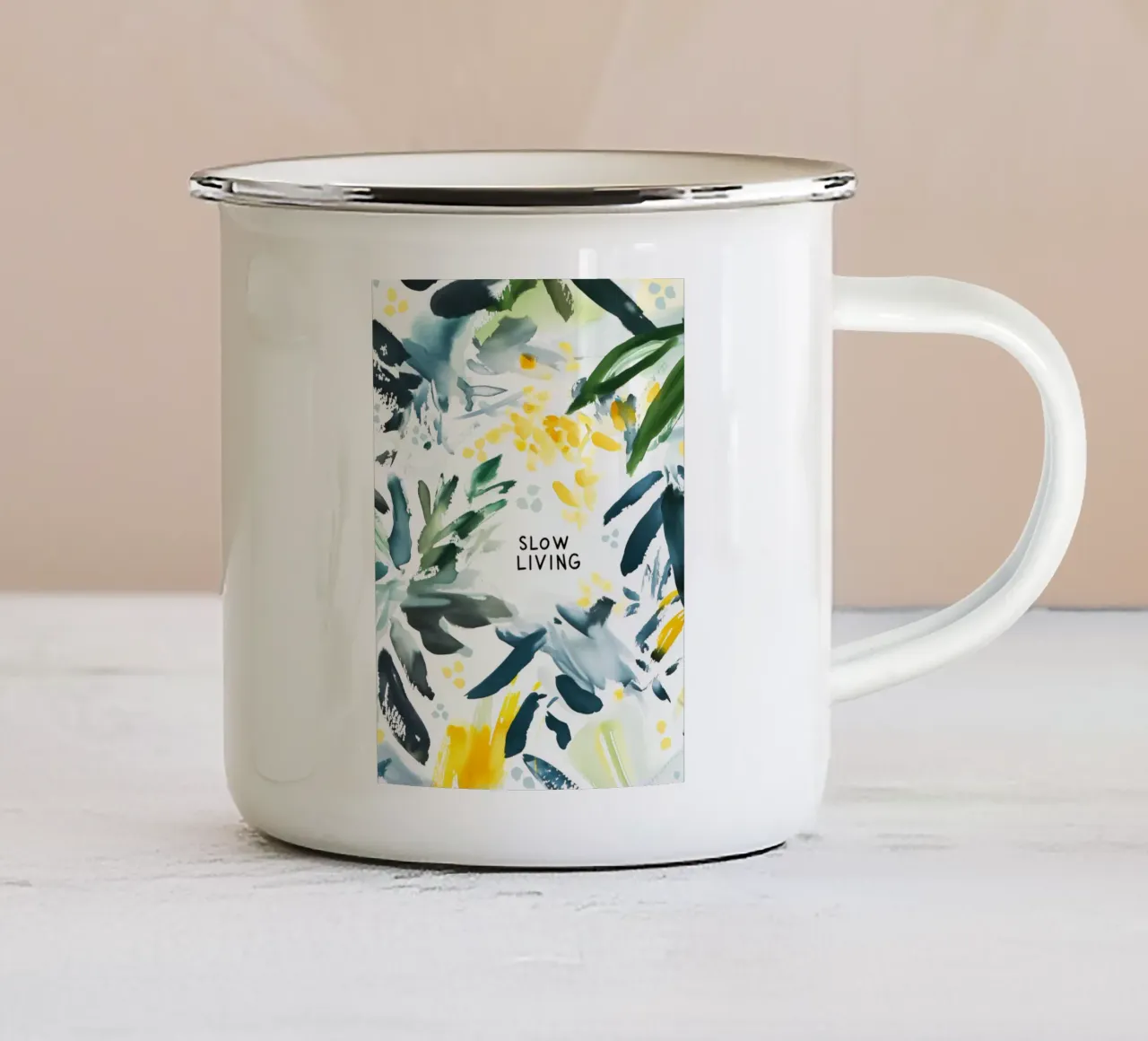 Slow Living (Version 2) tazza in smalto da treechild