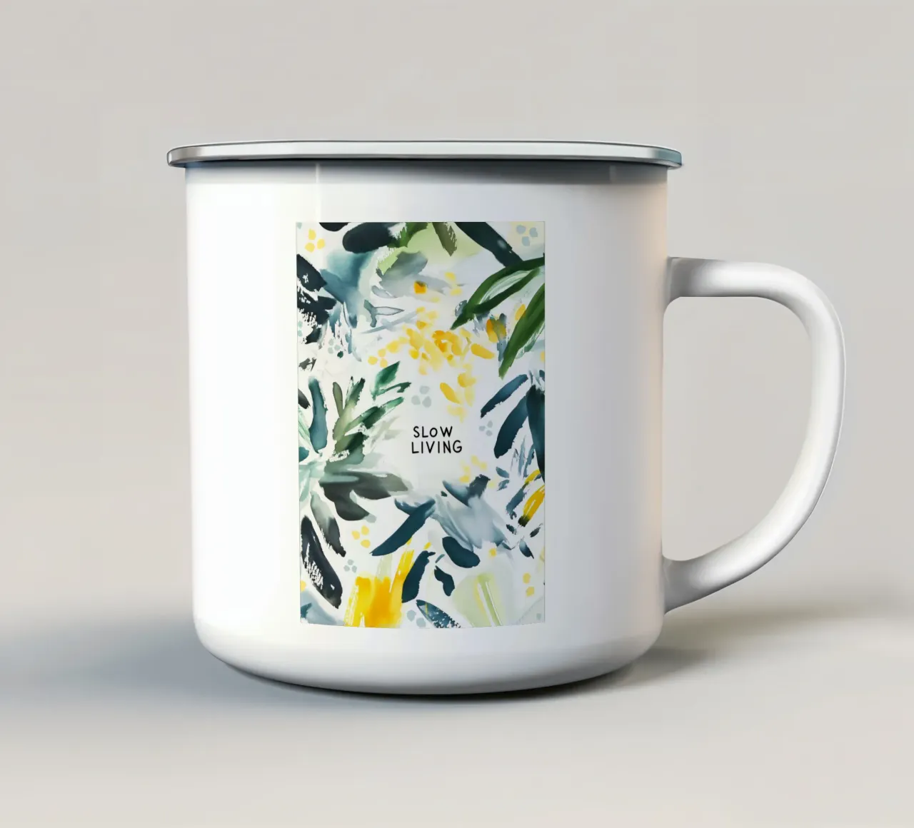 Slow Living (Version 2) tazza in smalto da treechild