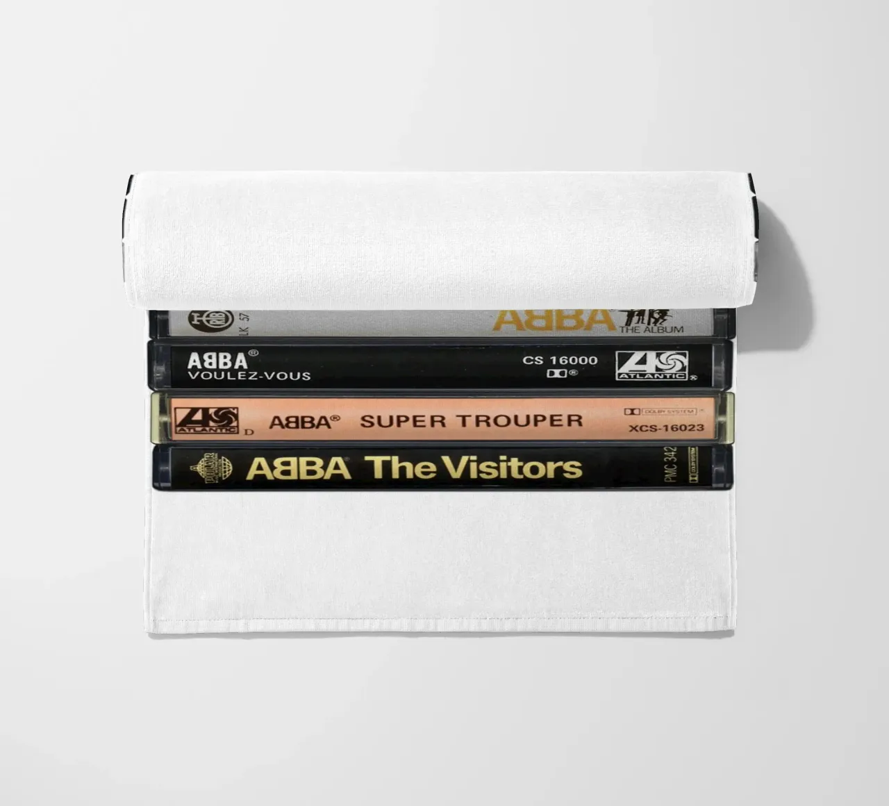 ABBA Album raccolti in cassetta Stampa telo mare da MrMustardPrints
