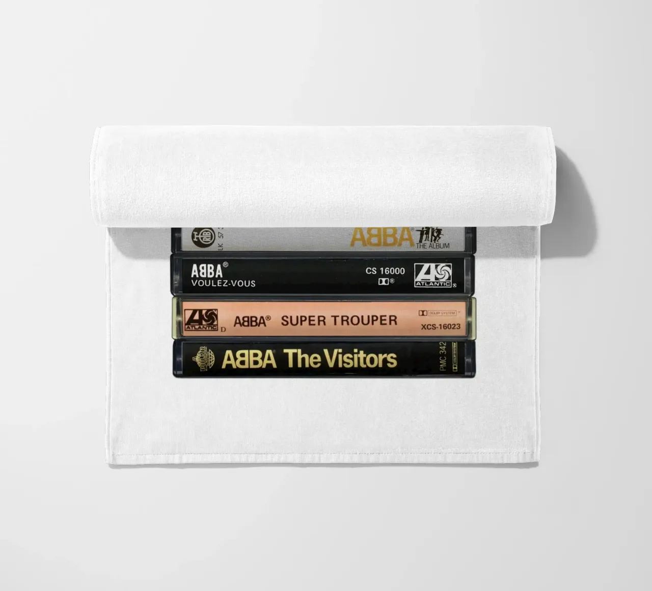 ABBA Album raccolti in cassetta Stampa telo mare da MrMustardPrints