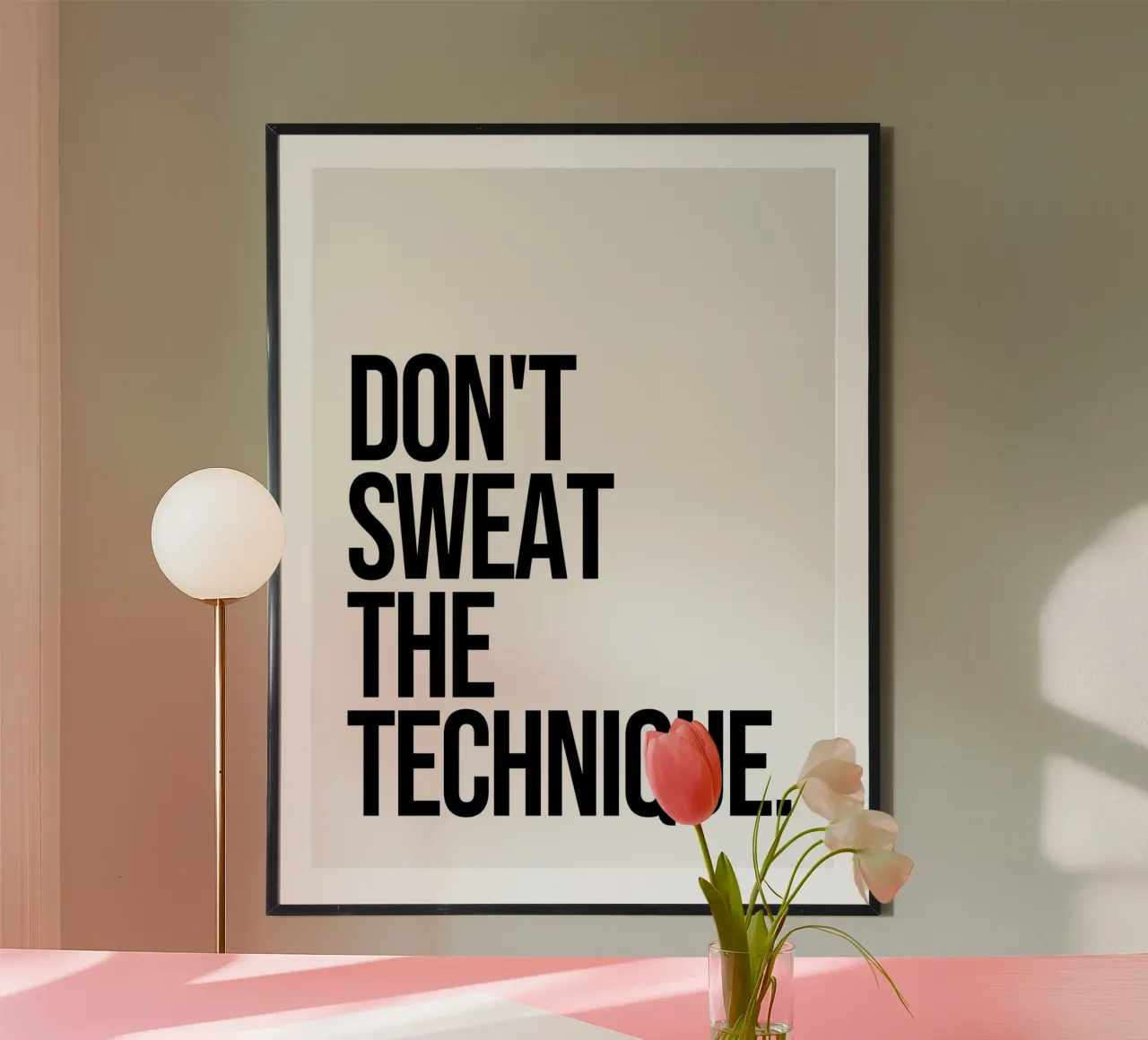 Maak je niet druk om de techniek poster van Paigaam Studio