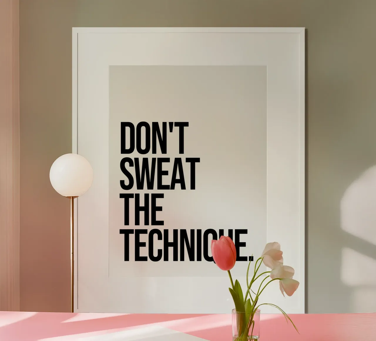 Maak je niet druk om de techniek poster van Paigaam Studio