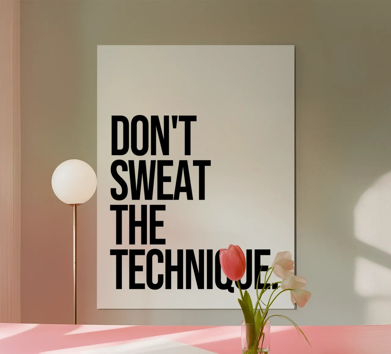 Maak je niet druk om de techniek poster van Paigaam Studio