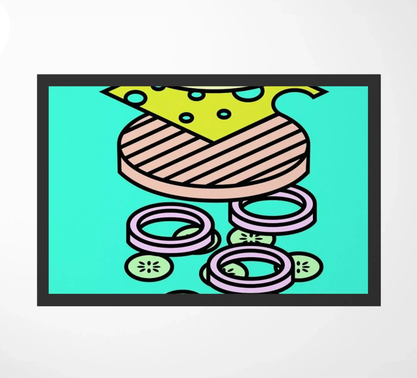 Explosion de cheeseburger – Fast-food paillasson de Jan Luzar