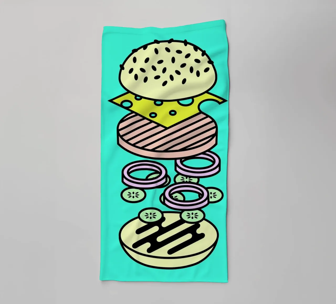 Burger asciugamano da bagno da Jan Luzar