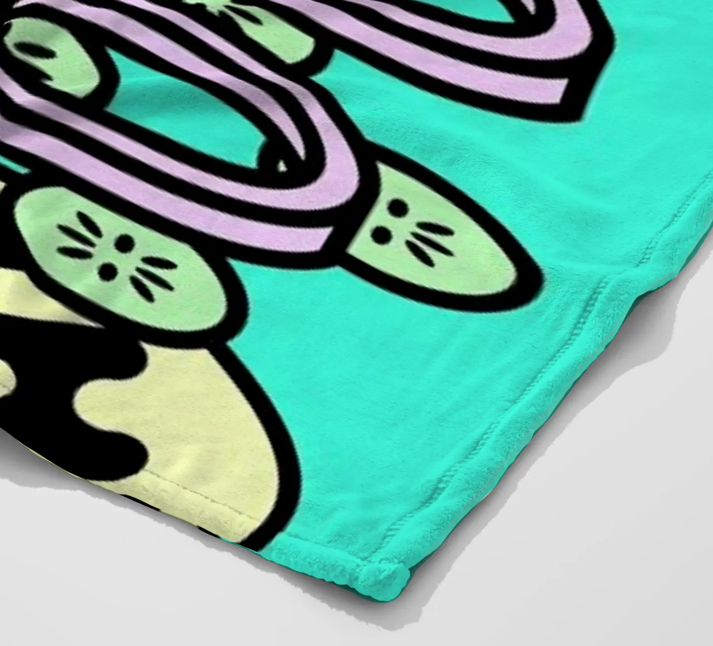 Cheeseburger Explosion – Fastfood fleecedeken van Jan Luzar