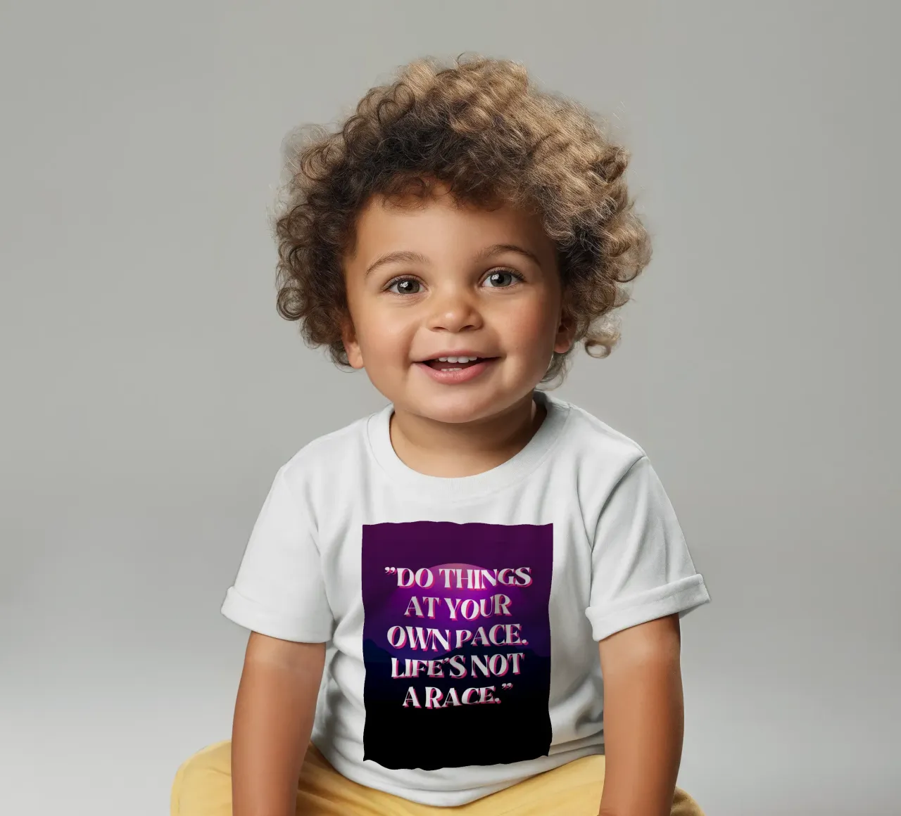 Faites les choses à votre rythme t-shirt pour bébé de inspirational quote