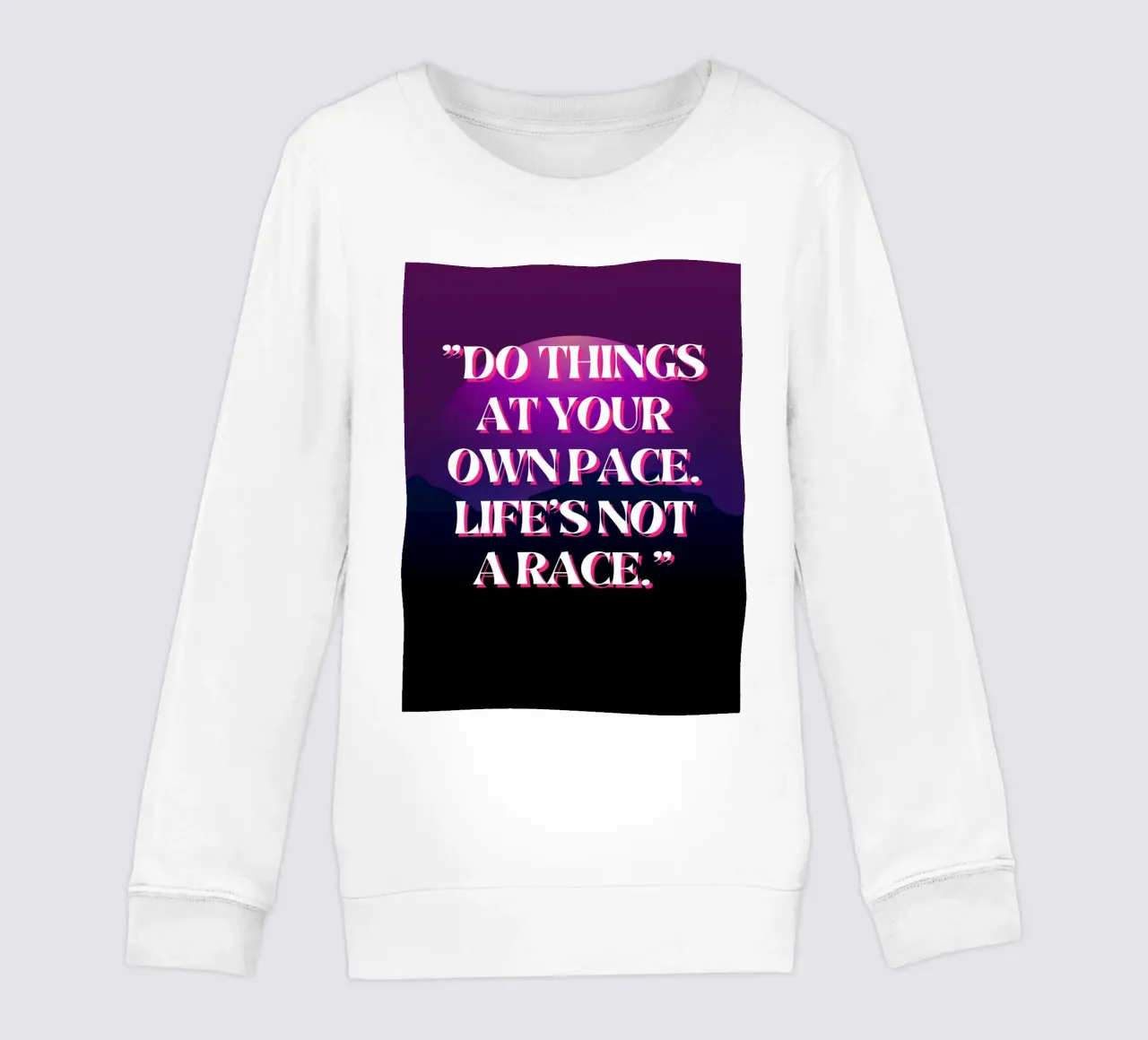 Fare le cose al proprio ritmo felpa bambino da inspirational quote