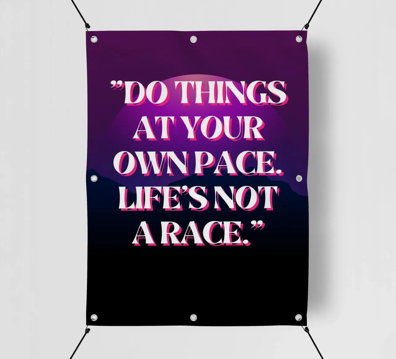 Tun Sie die Dinge in Ihrem eigenen Tempo PVC Plane von inspirational quote