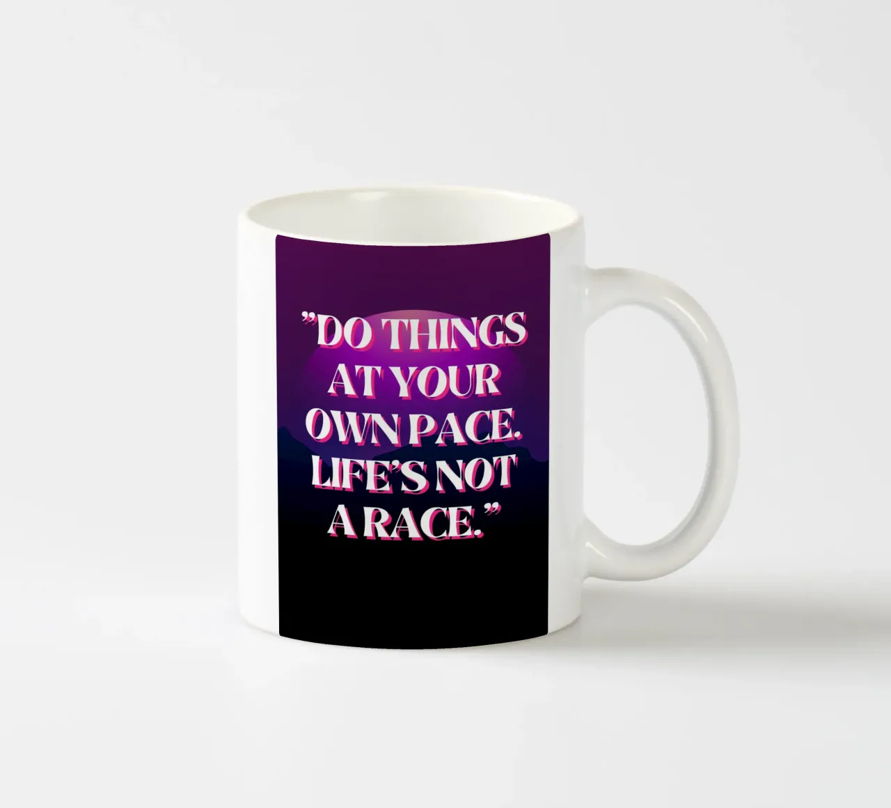 Tun Sie die Dinge in Ihrem eigenen Tempo Keramik Tasse von inspirational quote