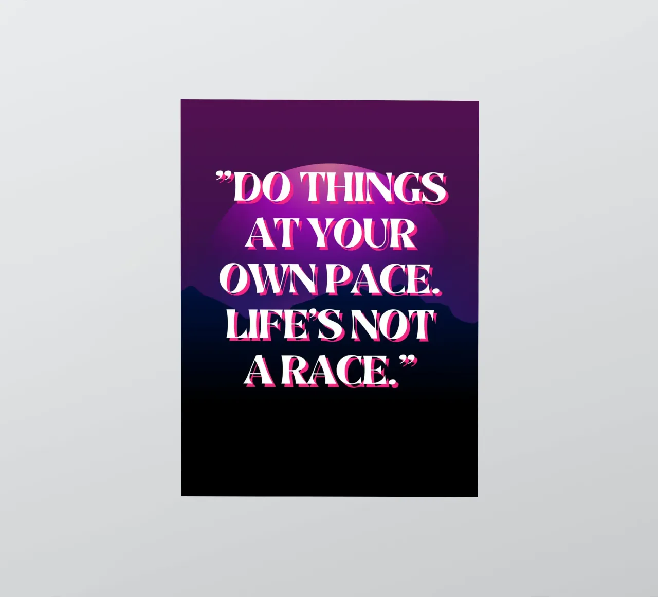 Tun Sie die Dinge in Ihrem eigenen Tempo Sticker von inspirational quote