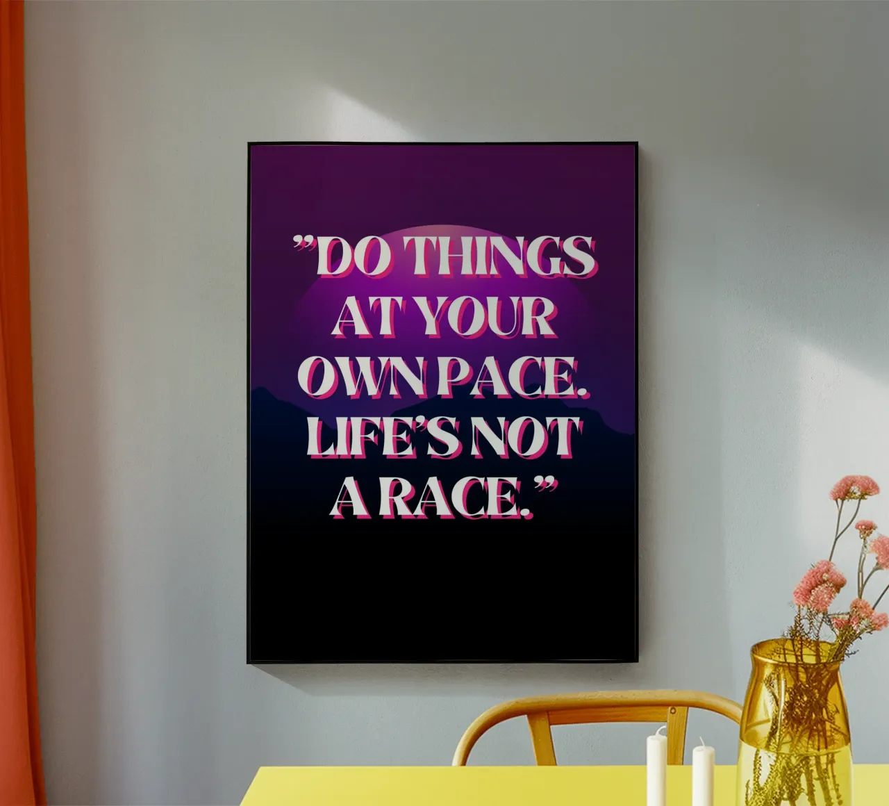Tun Sie die Dinge in Ihrem eigenen Tempo Acryl-Glas von inspirational quote