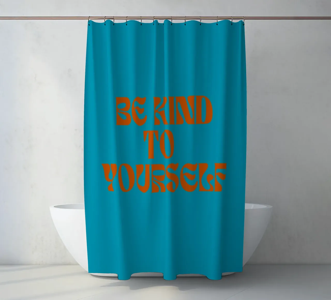 Sei nett zu dir selbst Duschvorhang von inspirational quote