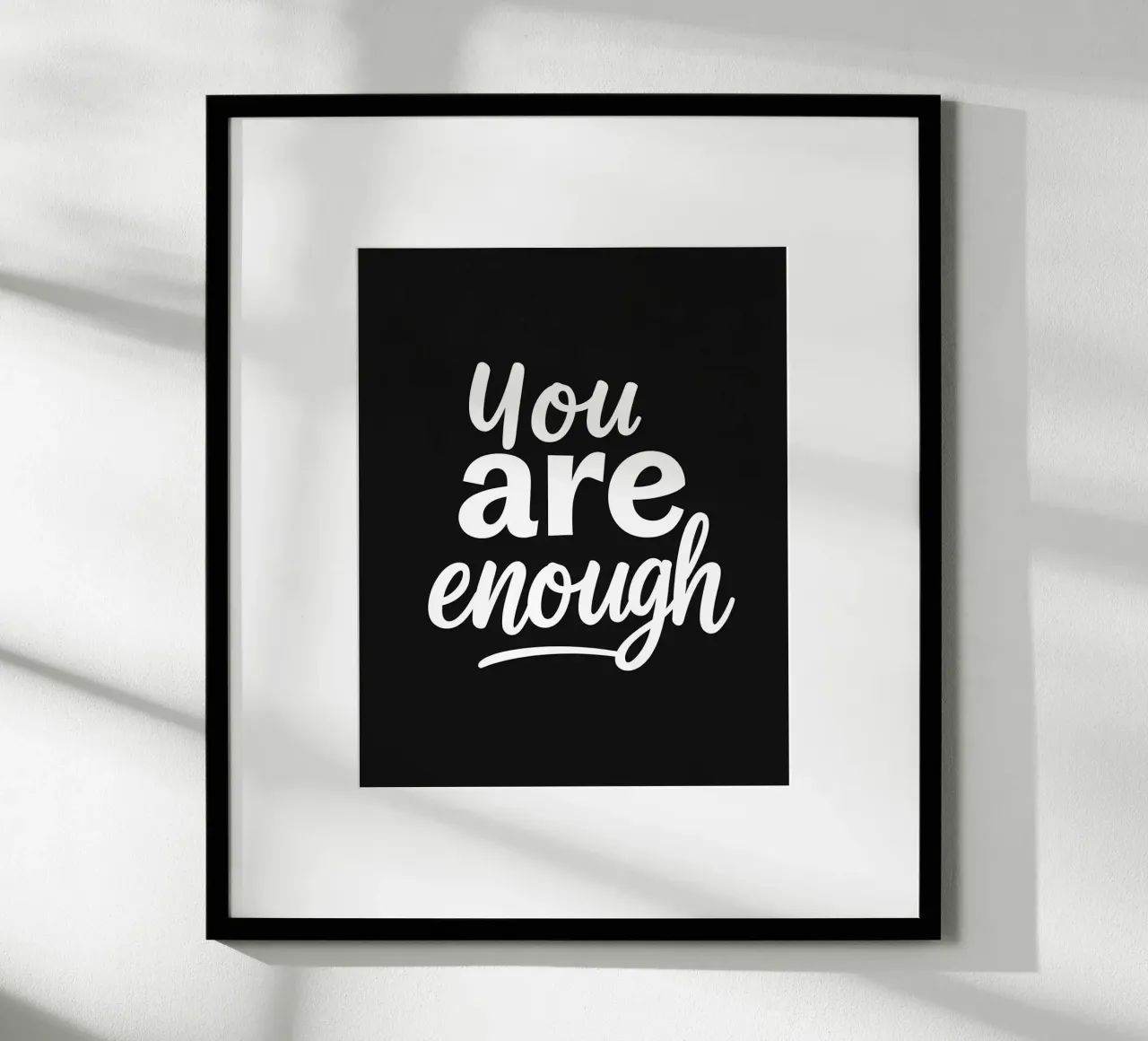 Tu sei abbastanza poster da inspirational quote