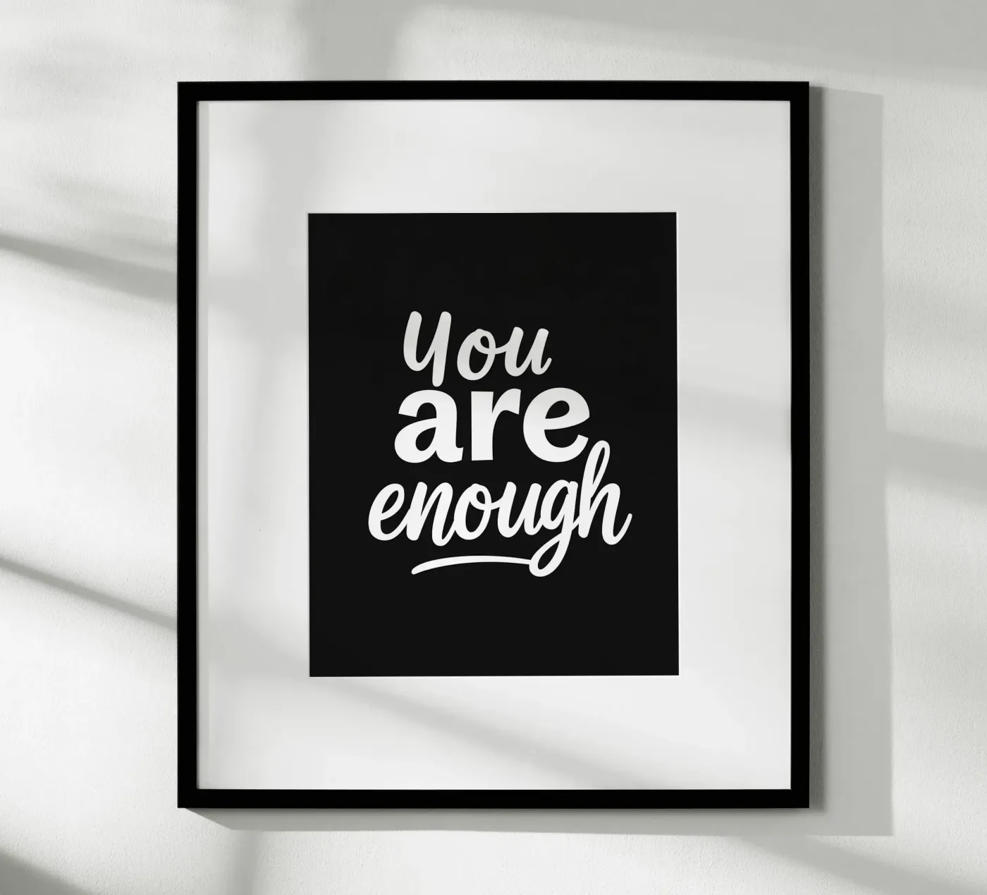 Tu sei abbastanza poster da inspirational quote