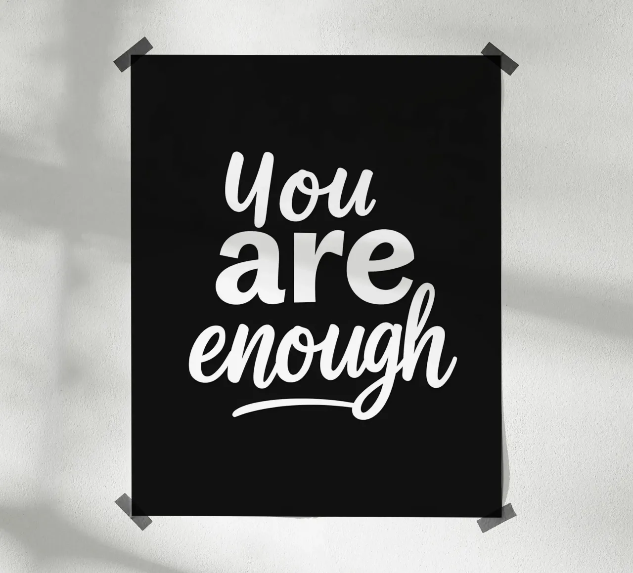 Tu sei abbastanza poster da inspirational quote