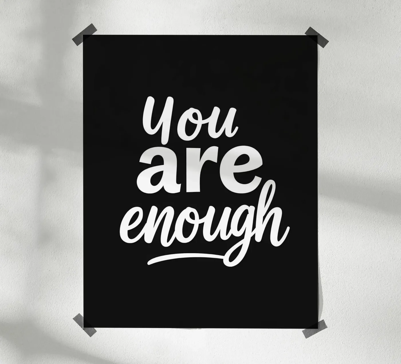 Tu sei abbastanza poster da inspirational quote