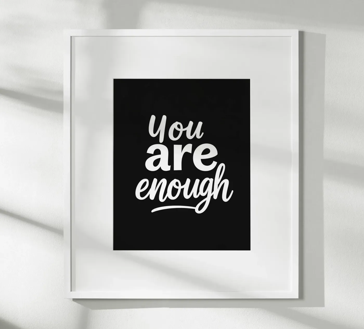 Tu sei abbastanza poster da inspirational quote