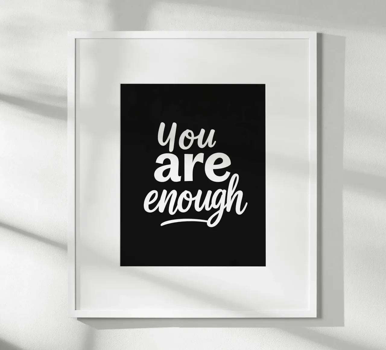 Tu sei abbastanza poster da inspirational quote