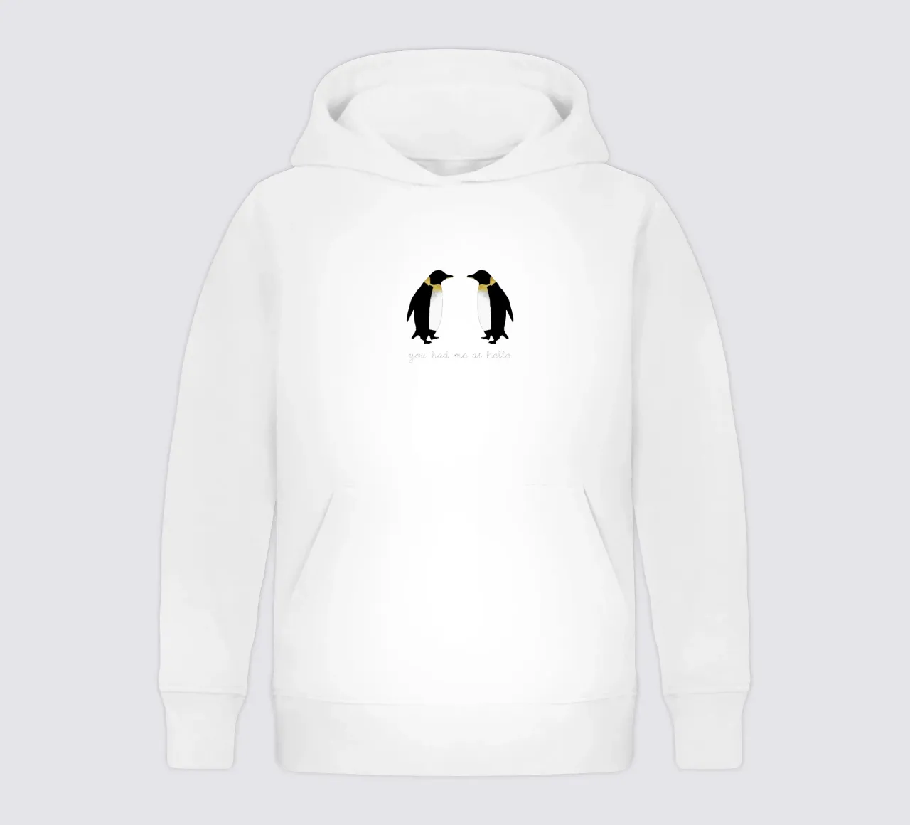 Mi hai conquistato con Hello felpa bambino con cappuccio da Orara Studio