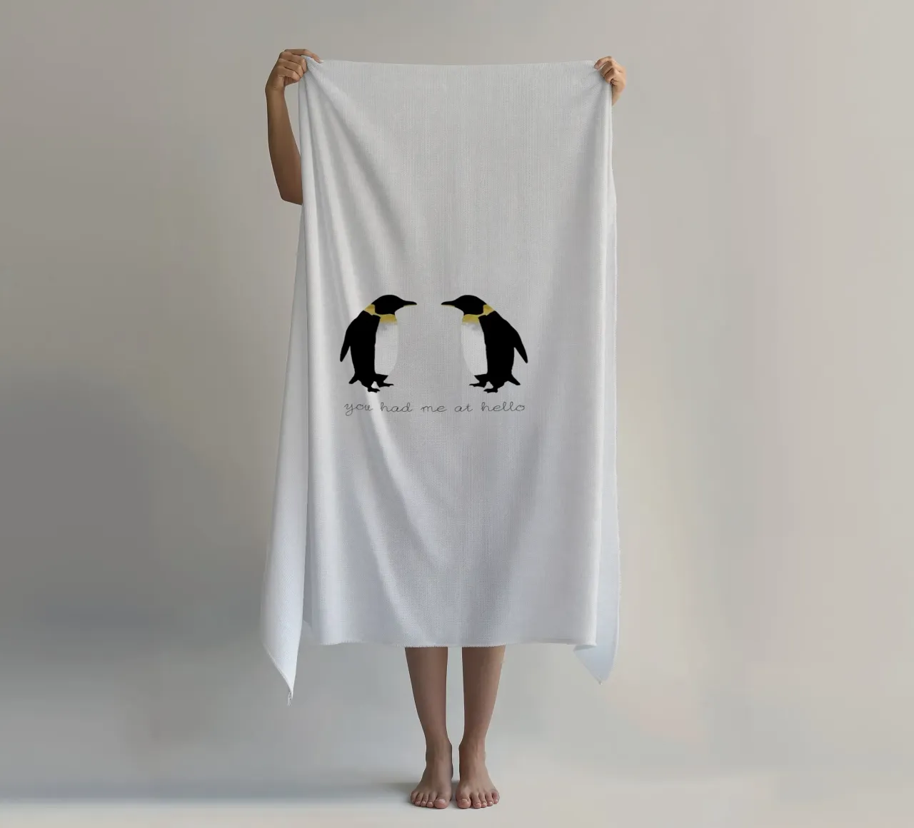 Mi hai conquistato con Hello telo mare da Orara Studio