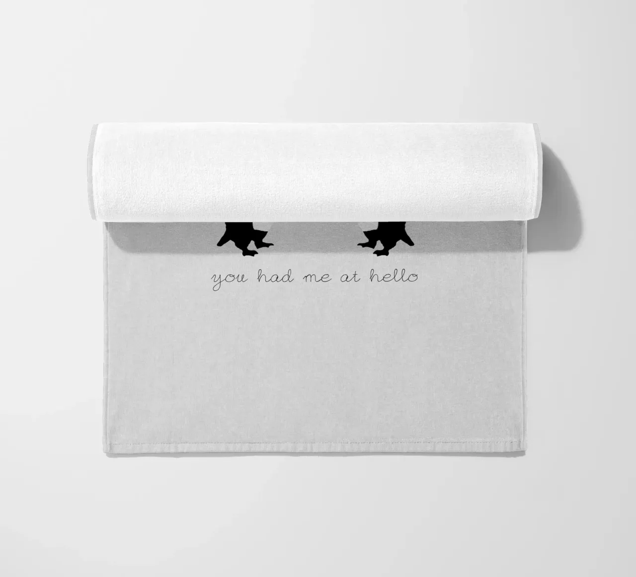 Mi hai conquistato con Hello telo mare da Orara Studio