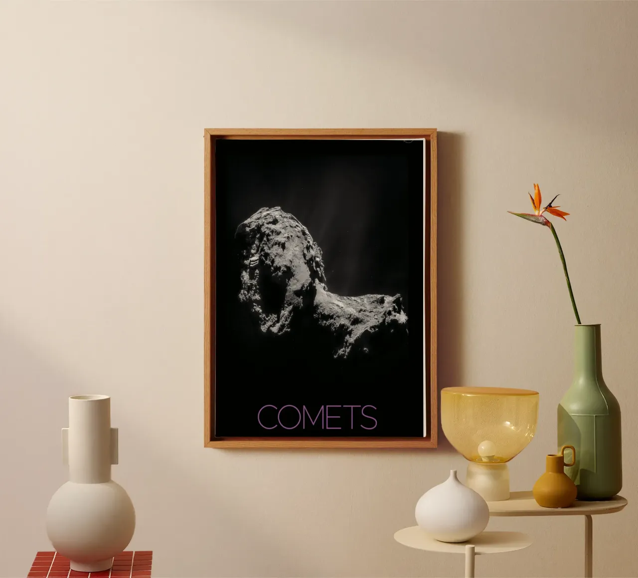 nasa comet poster tela con Cornice a cassetta da 🎁 ARTVI-SHOP