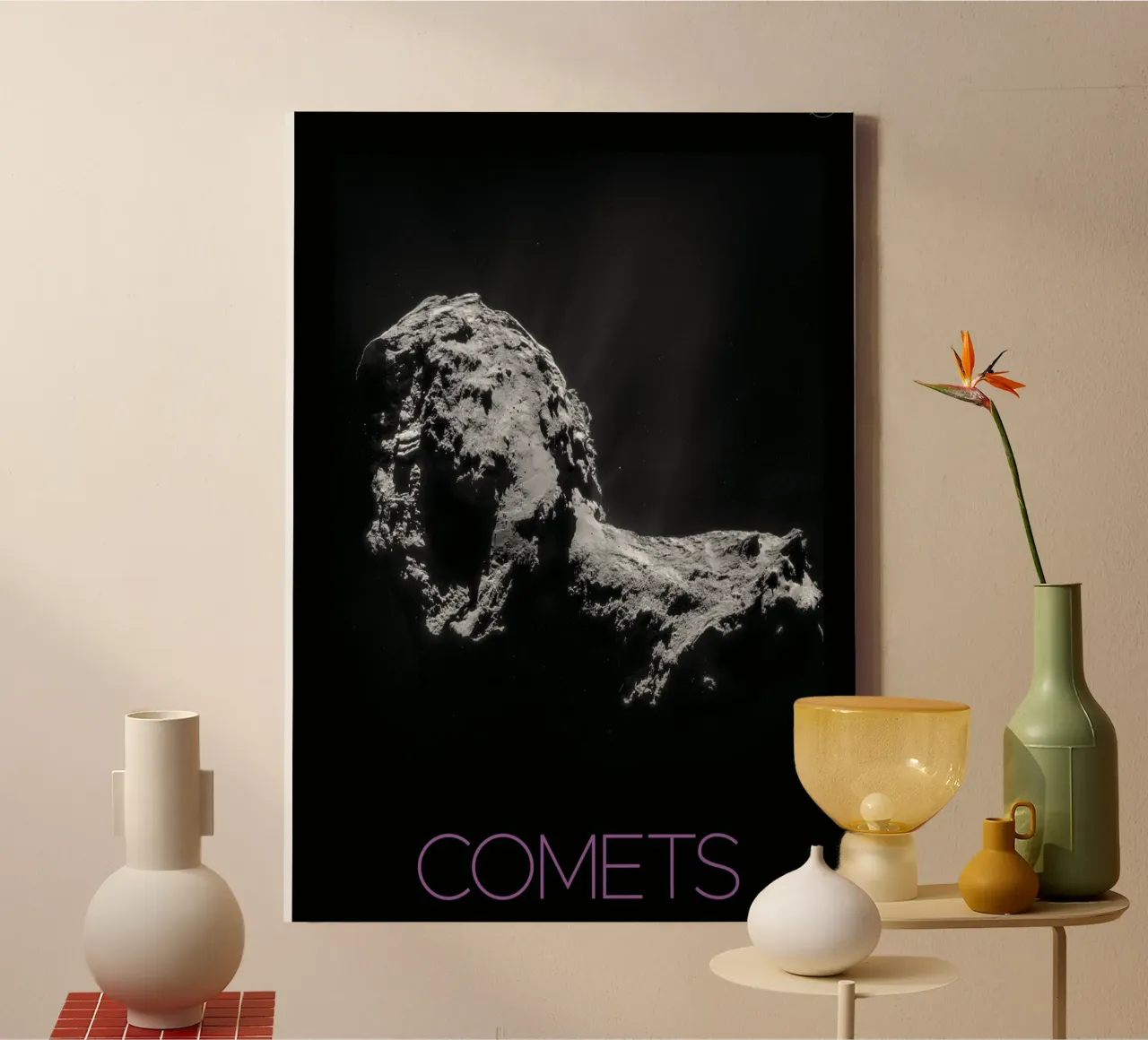nasa comet poster tela con Cornice a cassetta da 🎁 ARTVI-SHOP