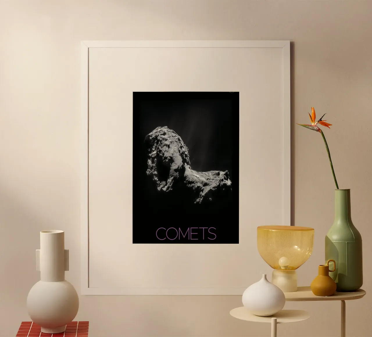 nasa comet poster poster con telaio in alluminio da 🎁 ARTVI-SHOP