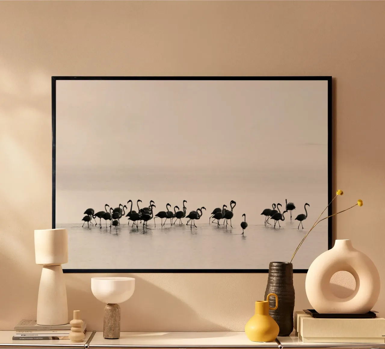 Flamingos - Joan Gil Raga carta hahnemühle da Pictufy