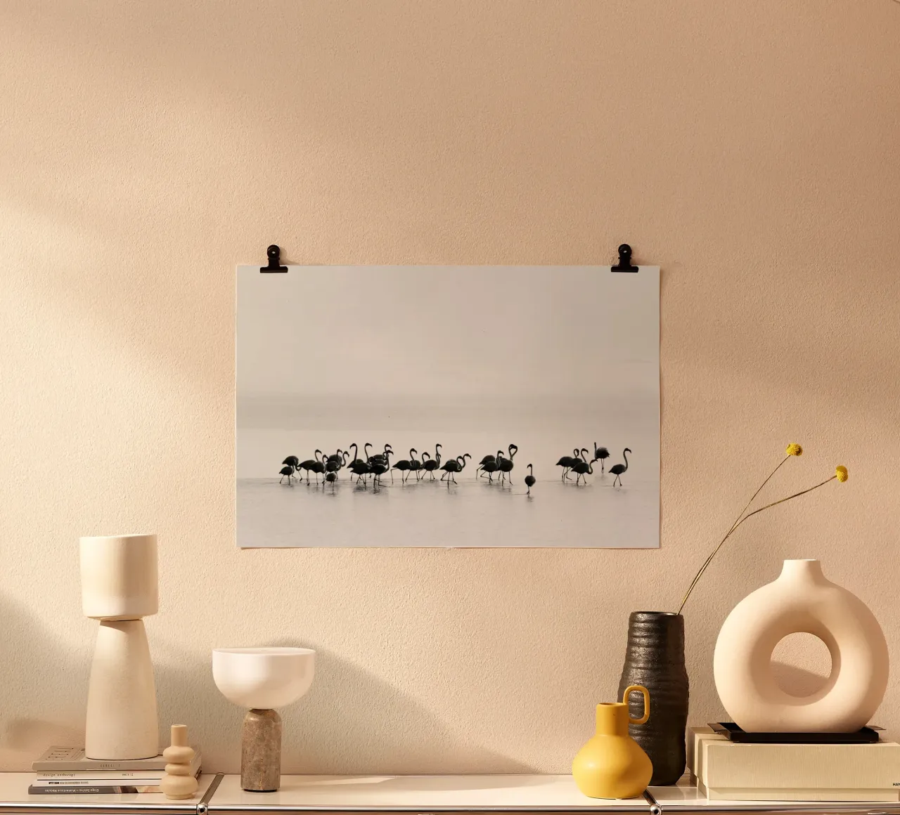 Flamingos - Joan Gil Raga carta hahnemühle da Pictufy
