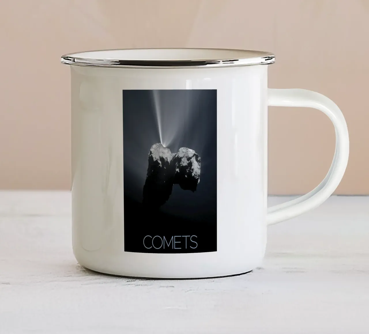 nasa comet poster tazza in smalto da 🎁 ARTVI-SHOP