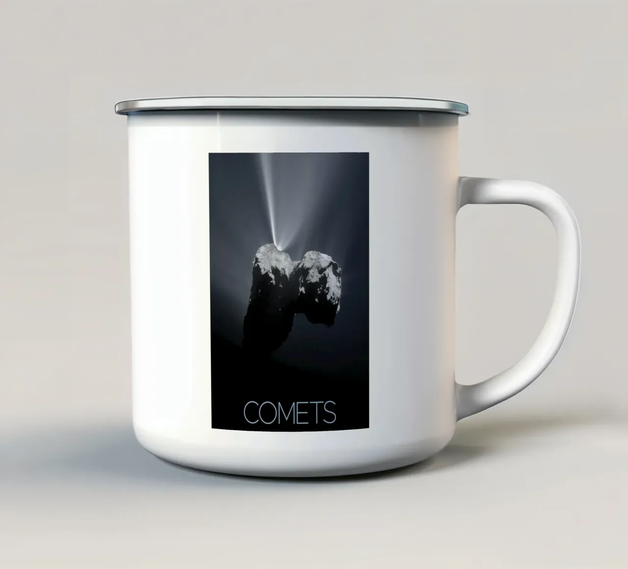 nasa comet poster tazza in smalto da 🎁 ARTVI-SHOP