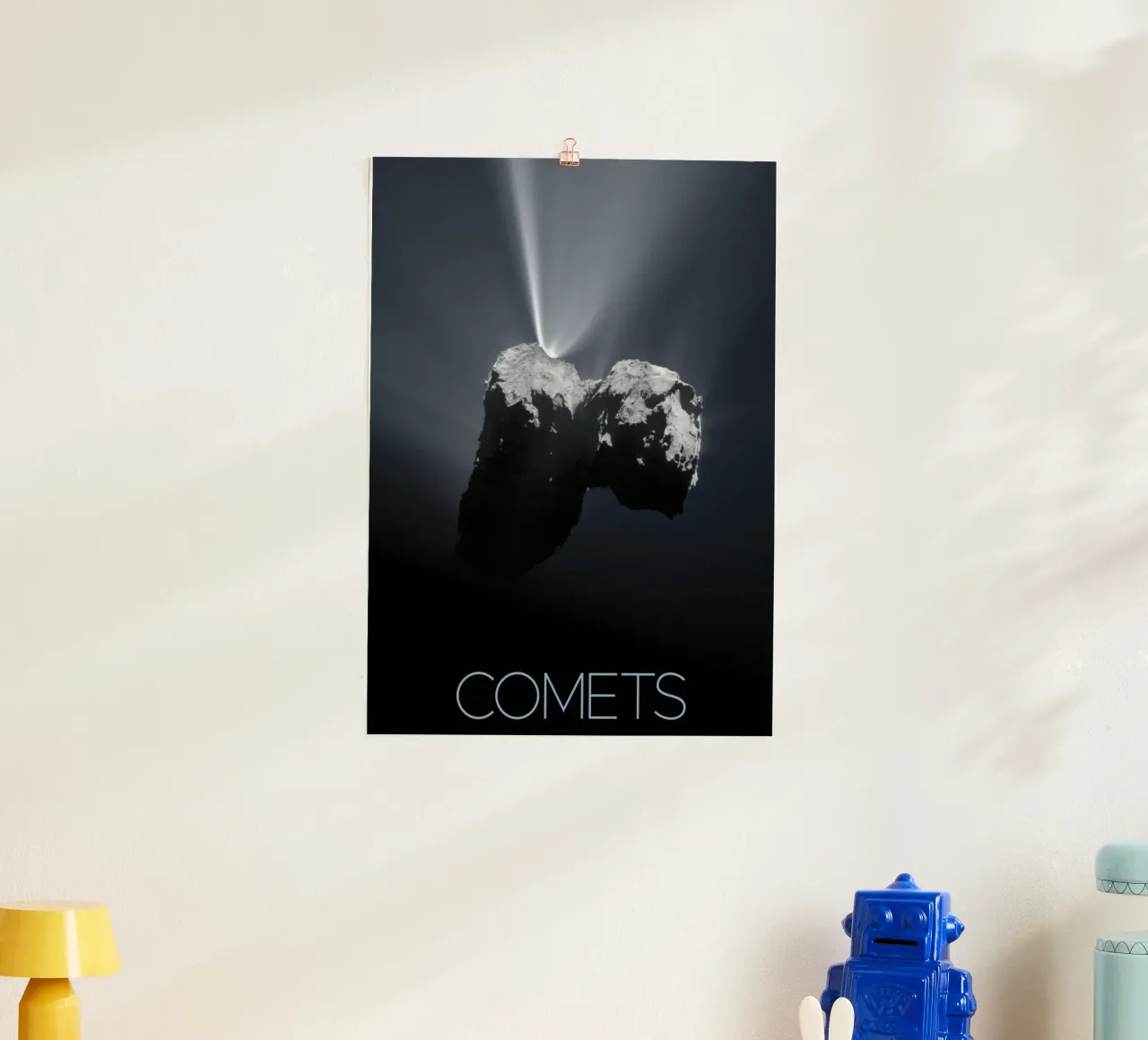 nasa comet poster poster con telaio in legno da 🎁 ARTVI-SHOP