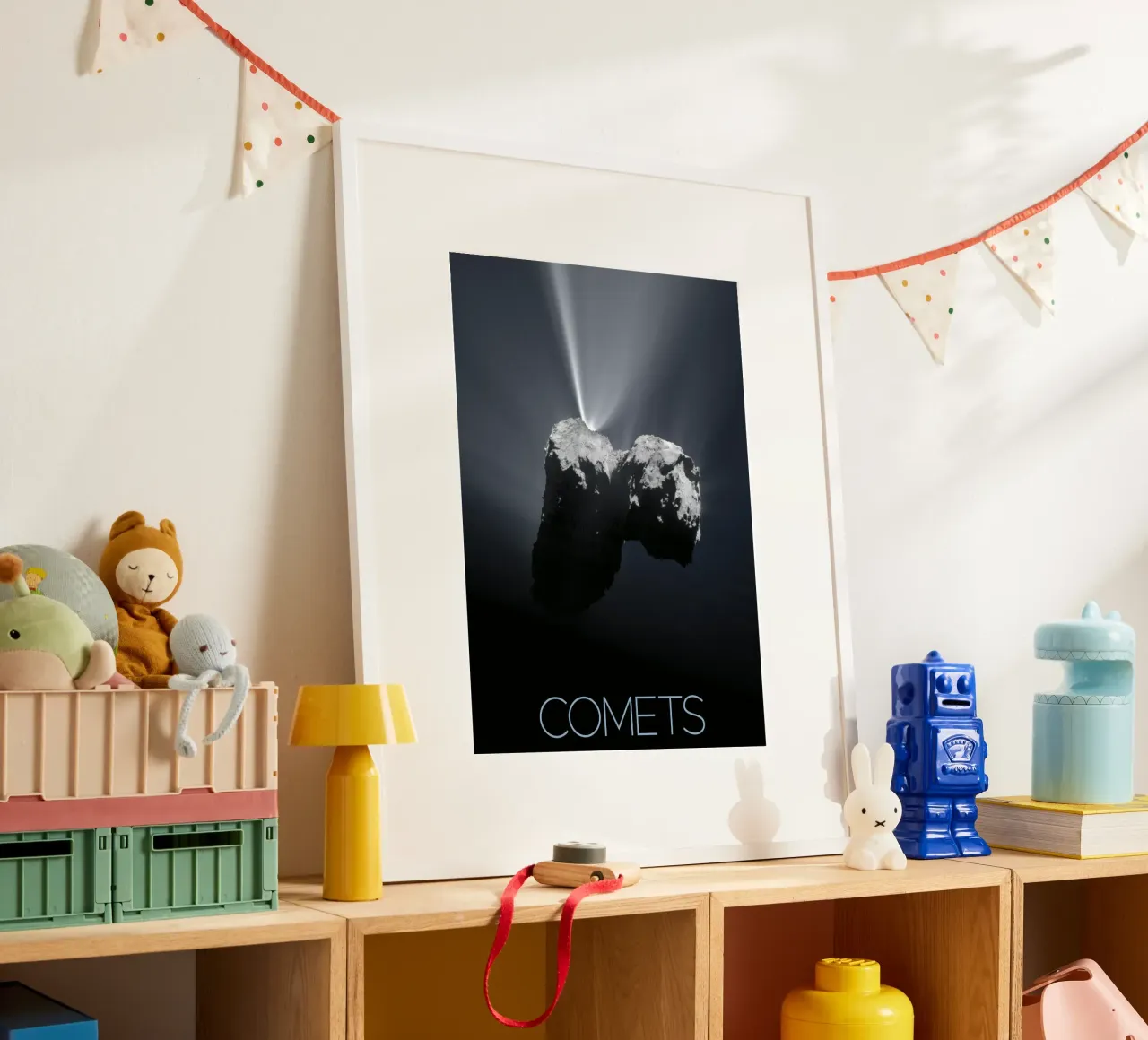 nasa comet poster poster con telaio in legno da 🎁 ARTVI-SHOP