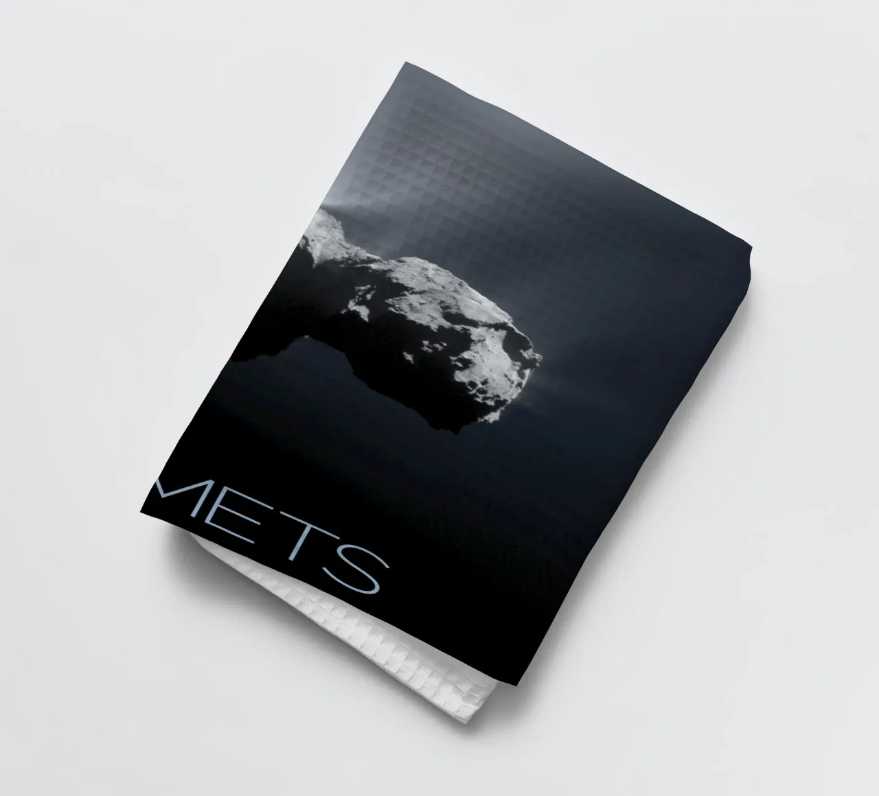 nasa comet poster tea towel by 🎁 ARTVI-SHOP
